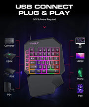 Lei Lang TF900 Single Hand Mouse Keyboard Suit